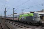 ÖBB 1116 142 am 15.2.14 mit einem IC beim Halt in Hannover Hbf.