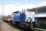 Am 9.5.2004 wurde die LTE Lok 2170 001 (Vossloh G 1700) fr Serviearbeiten von Wien nach Graz berstellt.