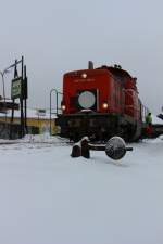 Bedienungsfahrt für den Holzverarbeitenden Betrieb  Holztreff Liechtestein  am 5.Februar 2014 durch DH 1100.2 als G 71383.