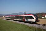 5063.03 bei schönsten Fotowetter in Krottendorf (Frauental a. d. Laßnitz) als S61 verkehrend nach Graz Hauptbahnhof. (29.03.2014)