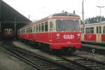 ET 22.141 der Linzer Lokalbahn (ex KBE ET 60) vor der Wagenhalle Eferding, Juli 1994.