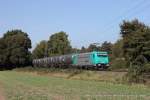 185 608-7 (LTE Logistik- und Transport-GmbH) mit einem Kesselzug in Ratingen Lintorf, 4.