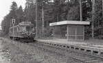 ET10 103 der Montafonerbahn auf der Fahrt von Bludenz nach Schruns bei durchfahrt in Brunnenfeld am 06.08.1977.