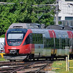 Der Triebzug 4024 111-9 der ÖBB Ende August 2019 am Bahnhof Lienz.