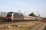 ÖBB 1216 025  Weltrekordlok  mit EC 86 Verona - München bei Eglharting, 06.02.2024