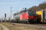 ÖBB 1293 177 mit Kesselwagen bei Eglharting, 06.02.2024