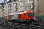 Auf Rangierfahrt befindet sich 2016.907 der RTS (92 81 2016 907-5 A-RTS) am 07.03.2017 im Friedrichshafener Stadtbahnhof. Aufnahmestandort war der zwischen den Gleisen 2 und 3 liegende Bahnsteig.