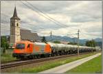 RTS 1216 902 fhrt mit Kesselwagenzug 95128 von Niklasdorf nach Passau. 
Kammern 14.06.2008
