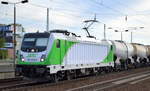 SETG - Salzburger Eisenbahn Transport Logistik GmbH mit der Railpool  187 316-5  NVR-Nummer: 91 80 6187 316-5 D-Rpool] und einem Kesselwagenzug (Kreideschlamm) am 30.04.19 Bf. Flughafen Berlin-Schönefeld.
