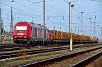 270080 der OHE werden die letzten beladenen Holzwagen abgezogen am ...