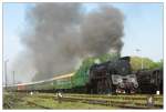 Ol49-69 am 04.05.2002 mit einem Sonderzug in Wolsztyn.  ...