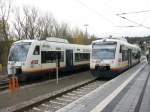 523 und 516 der OSB in HBf Freudenstadt am 4.November ...