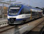 ostseelandverkehr-gmbh-ola OLA80029 von Rostock Hbf nach G�strow bei der Ausfahrt im Rostocker Hbf am 30.03.10 um 10.02 Uhr