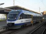 OLA 80023 von Rostock Hbf Richtung G�strow kurzvor der Abfahrt ...