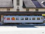 RhB - Ausrangierter Personenwagen Abgestellt in Berg�n am 07.04.2010  ...