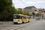 plauen PSB 216 unterwegs als Dienstfahrt zwischen Hst. Tunnel und Hst. Neues Rathaus. (12.05.2010)