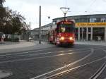 plauen Aufgenommen am 26.09.2009 am Tunnel. Der TW 220 f�hrt als Linie 4 nach Prei�elp�hl.
