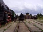 Auf dem Betriebsgelnde des Bahnbetriebswerks Pyskowice. (Sommer 2006) Heute findet man hier ein Eisenbahnmuseum mit vielen Dampflokomotiven!
