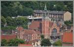 Nach 400 Stufen Treppensteigen auf den Turm der Marienkirche bietet sich mir auch dieser Blick auf den schnen Bahnhof Gdansk Glowny. (08.06.2012)