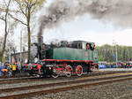 Auch am 29. April 2017 bei wechselnden Wetter in einem sehr guten Erhaltungszustand: TKh05353 aus Wroclaw auf der Strecke der Dampflokparade in Wolsztyn.