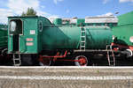 Die Dampfspeicherlokomotive TKb[b] im Eisenbahnmuseum Warschau (August 2011)