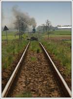 Sonderzug von Leszno nach Wolsztyn, anlsslich der Dampflokparade am 3.5.2008 in Verkehr gesetzt, gezogen von Tkt48-18, aufgenommen ca.