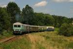 SN61-168 + SN61-183 (aus Polen) + M274.004 (aus Slovakei), Rabka Zaryte am 28.07.2007 - Parowozjada 2007