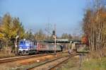 EP07 1038 als IC aus Richtung Katowice nach Bielsko-Biała bei Katowice-Brynw (31.10.2013)