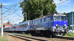 PKP Intercity spółka z o.o., Warszawa mit ihrer  EP09-039  (NVR:  91 51 1 150 039-2 OL-PKPIC ) und einem Intercityzug am 05.09.23 Ausfahrt Bahnhof Kostrzyn nad Odrą.