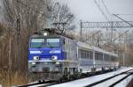 EP09 037 mit EC 105 aus Warszawa Wschodnia nach Wien Westbahnhof in Katowice Pitrowice (02.04.2013)