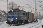 EU07 308 mit dem tglich verkehrendem Containerzug Richtung Sden. In Katowice Ligota (01.04.2013)
