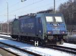 PKP Cargo EU43-003 wartet in Glauchau(Sachs.)auf ihren nchsten Einsatz.28.01.2011.