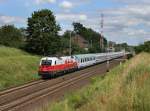 Die 370 001 mit einem Berlin Warschau Express am 21.07.2012 unterwegs bei Kunowice.