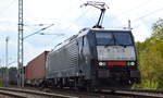 DB Cargo Deutschland AG mit der polnischen MRCE Dispo  189 452-6   [NVR-Number: 91 51 5170 026-6 PL-DISPO] und Containerzug am 27.04.18 Berlin-Wuhlheide.