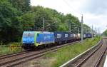 ES 64 F4 - 205 zog am 14.07.12 einen Containerzug durch Rahnsdorf Richtung Frankfurt(O).