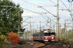 EN57 1124 bei der Ausfahrt aus Katowice-Ligota in Richtung Tychy (09.10.12)