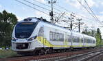 PKP Przewozy Regionalne Sp.z o.o. mit einem  Regionalzug vom Typ IMPULS  ED78-014 D  (NVR:  94 51 2140 671-0 PL-PREG ....) am 14.07.23  kurz vor der Einfahrt Bahnhof Kostrzyn nad Odrą. 