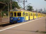 Ein EN 57 Triebzug der Szybka Kolej Miejska am 12.7.11 im Gdańsk Głwny / HBF Danzig.