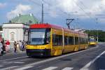 STRASSENBAHNBETRIEBE IN POLEN  Strassenbahn WARSCHAU  Niederflurgelenkwagen Nr.