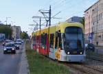 STRASSENBAHNBETRIEBE IN POLEN
Strassenbahn LODZ
Niederflurgelenkwagen Nr. 1201 des Typs Bombardier Cityrunner
aufgenommen am 20. August 2014 
Foto: Walter Ruetsch