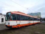 Polen / Straßenbahn Lodz: Duewag M8C - Wagen 531 (ex Bielefeld) aufgenommen im März 2015 an der Endstelle  Dworzec Lódz - Chojny  der Baustellenlinie Z1 in Lodz.