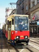 Wagen 269 hält in der Danziger Straße.