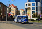 Der Tw 264 (ex Kassel 362) gehört zu den sieben Wegmann-Einrichtungs-Sechsachsern, die 2003 an die Straßenbahn in Gorzow verkauft wurden.