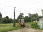 Gliwice, Wjtowa Wieś, 11.07.2009, Wagen 105Na-476, Linie 1. Heute gibt es in Gliwice keine Straenbahnben mehr...