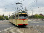 Für eine Stadtrundfahrt kommt die Nostagische Strassenbahn 685 in die Haltestelle Teatr Nowy am 28.