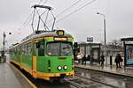 Nur noch wenige Düwag Straßenbahnen sind in der Stadt Posen unterwegs.