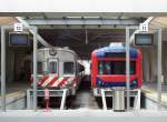 Triebzge BR 0600 (Diesel) und modernisierte Baureihe 2200 (Elektro) am 14.05.2006 im Bahnhof Porto Campanha, er wurde um sechs Gleise (11 bis 16) erweitert und einen Tag vorher in Betrieb genommen,