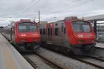 BARREIRO (Distrikt Setúbal), 26.04.2014, 2315 und 2408 im Bahnhof