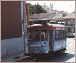 Als die Swiss noch Air hatte. 60 Jahre Jubilum 1931-1991 schmckt ein Tram der Linie 25 in Lissabon. (Archiv 06/92)