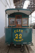 No. 22 wurde bei der Starbuck Car and Wagon Company in Birkenhead erworben und war  zunächst nur ein Anhänger. Mit Beginn der Elektrifizierung im Jahr 1895 wurde der Wagen motorisiert. (Museu do Carro Eléctrico Porto, Januar 2017)